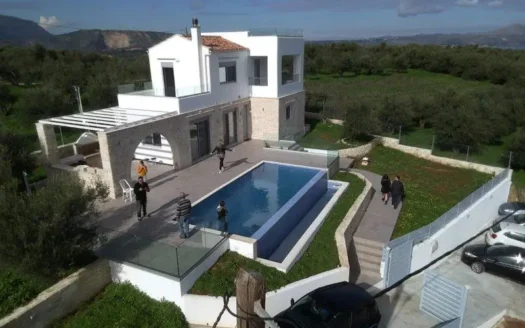 Tsivaras,Luxury villa for long term rental with pool and sea view