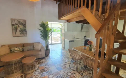 Kalives.a house with a swimming pool for long term rental .