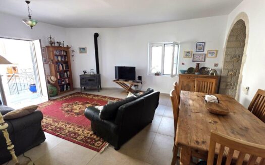 Plaka. House for sale with sea and mountain view on Crete